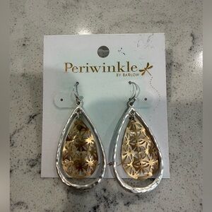 Periwinkle by Barlow Floral Gold and Silver Earrings